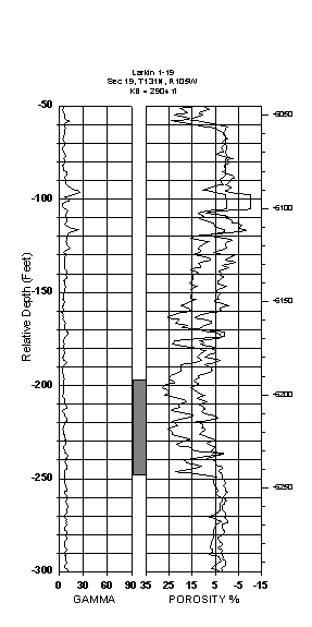 Log of core interval